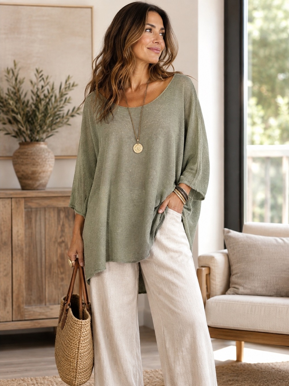MADE IN ITALY 🇮🇹 Oversized Lightweight Knit Top